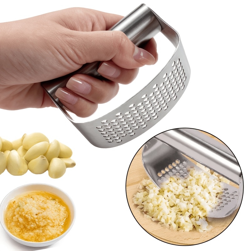 Manual Garlic Press - Stainless Steel Ring Manual Garlic Press