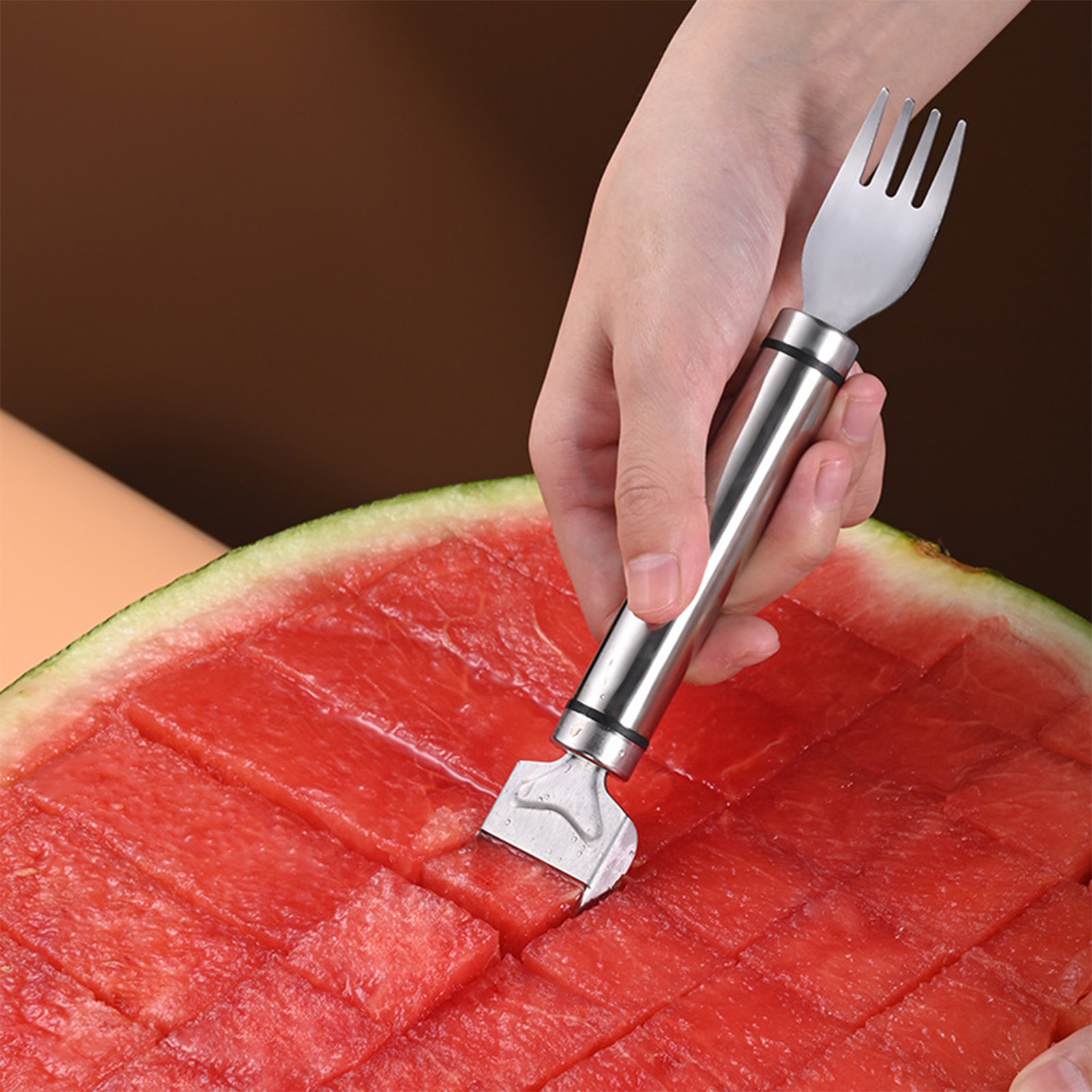 Watermelon Slicer Cutter - Stainless Steel Watermelon Cutting Tool Functional
