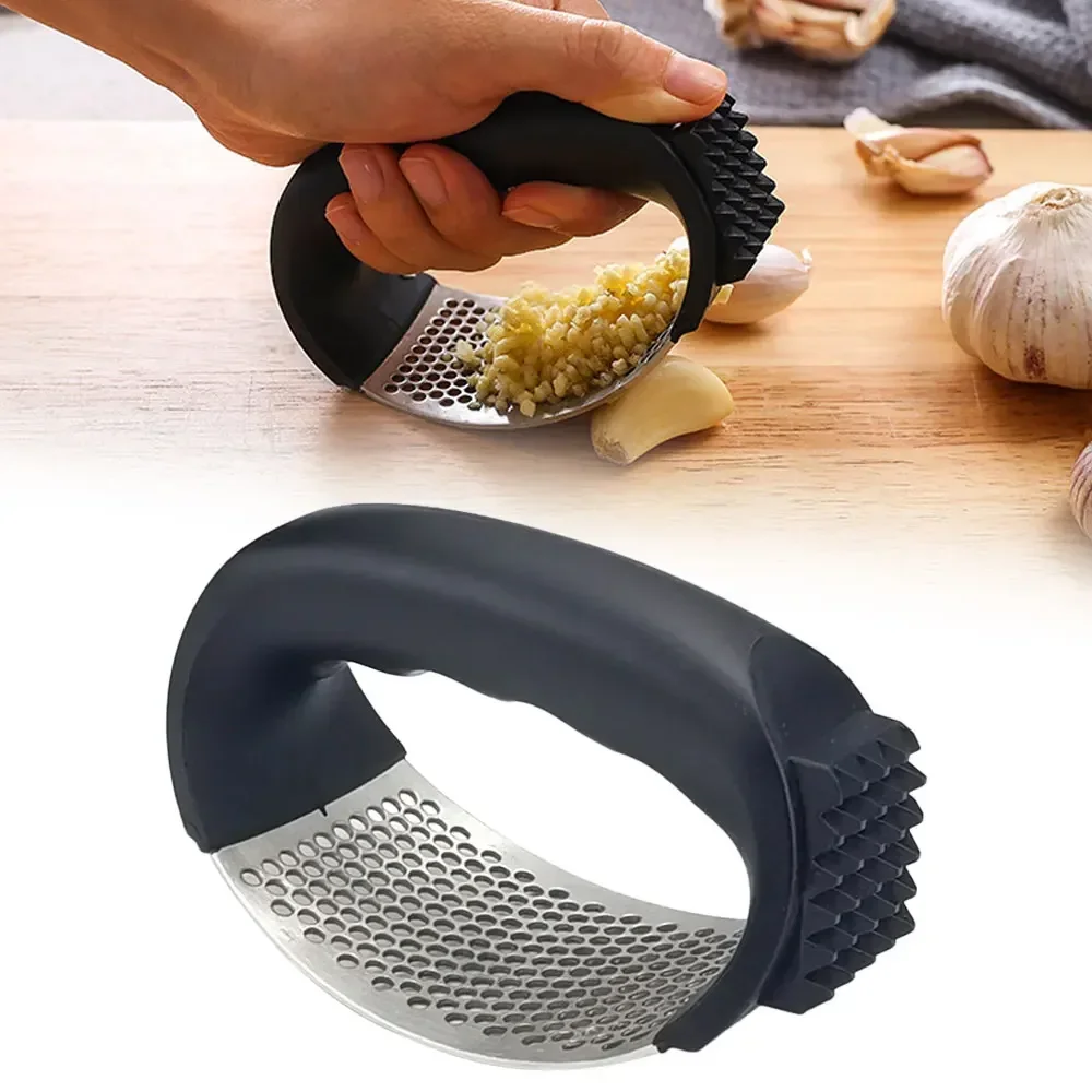 Manual Garlic Press - Durable Stainless Steel Manual Garlic Chopper