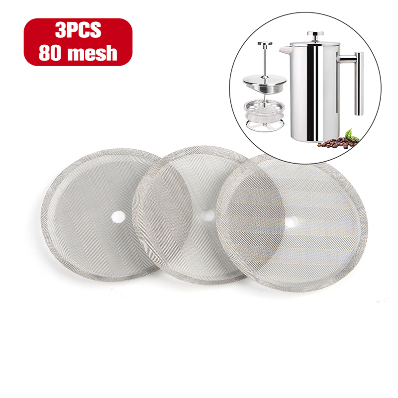 French Press Coffee Maker - 3Pcs Reusable Stainless Steel French Press
