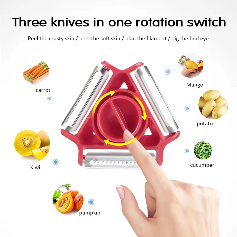 Kitchen Gadgets Set - 1PC Trio Peeler Set Vegetable Peeler