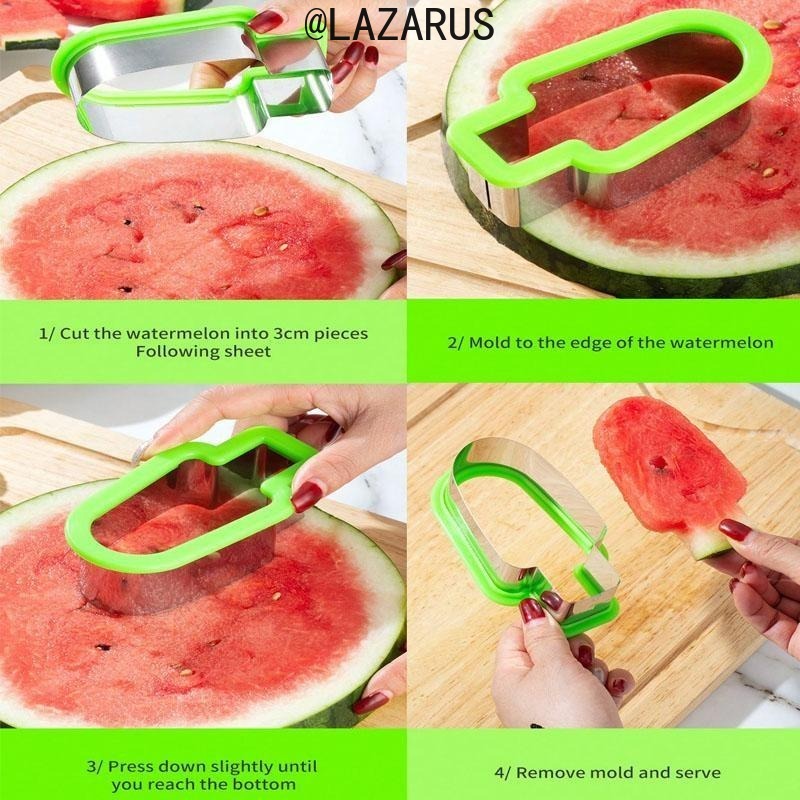 Watermelon Slicer Cutter - Stainless Steel Watermelon Cube Cutter –