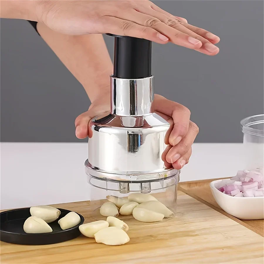 Stainless Steel Garlic Presser - Manual Garlic Press 评论和价格