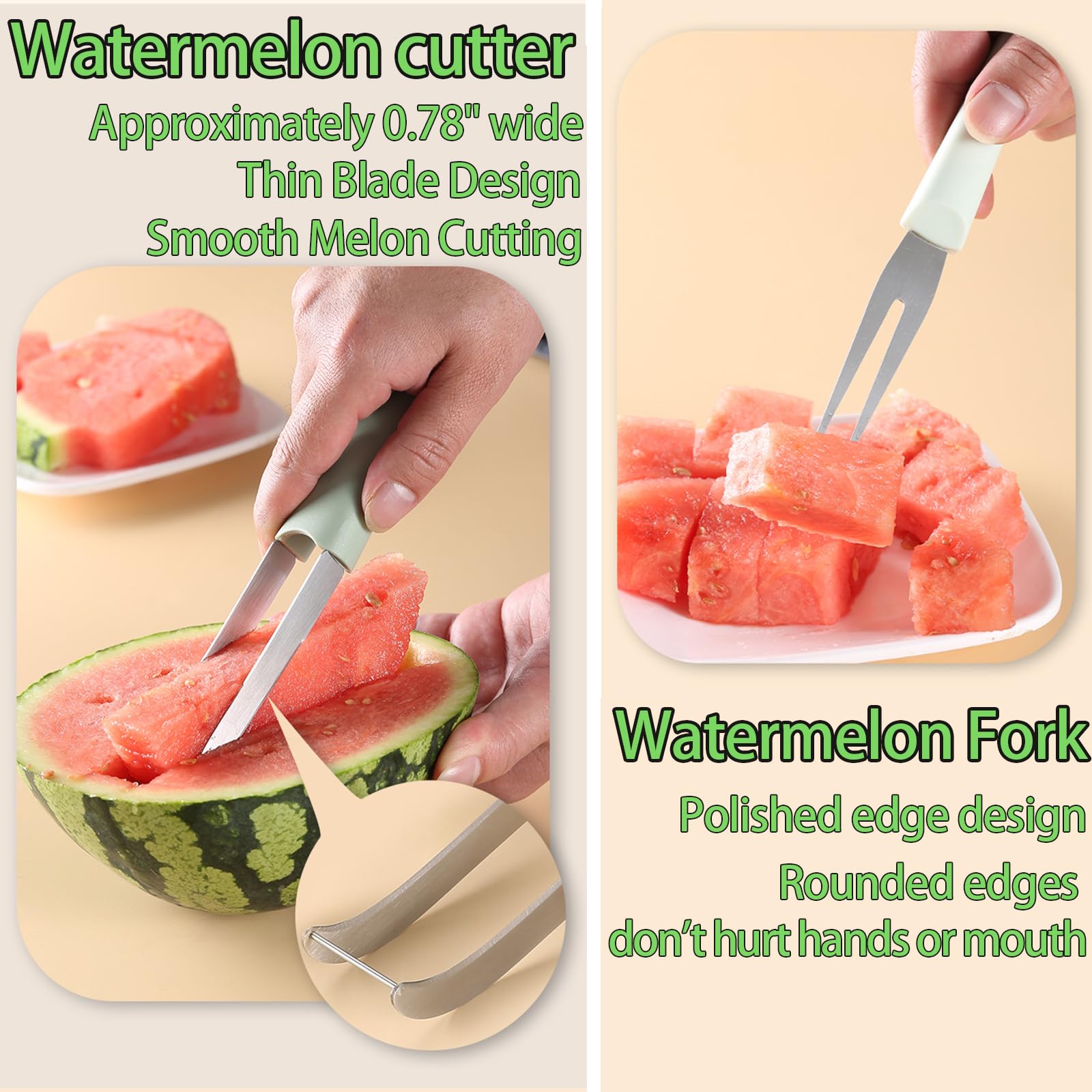 3 in 1 Watermelon Fork Slicer  - Watermelon Slicer Cutter 评论和价格