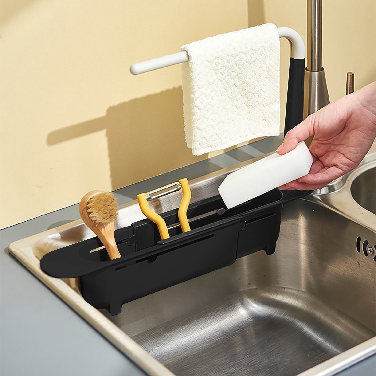 elescopic Sink Shelf Drainer R - Kitchen Gadgets Rack Storage 评论和价格