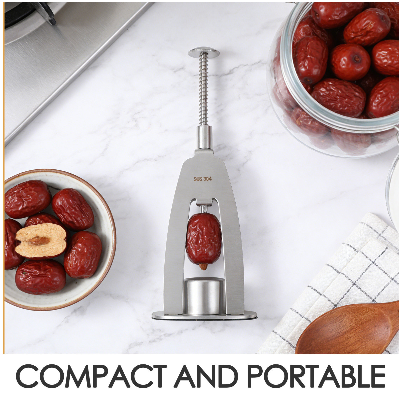Handheld Stainless Steel Red D - Kitchen Gadgets And Tools 评论和价格