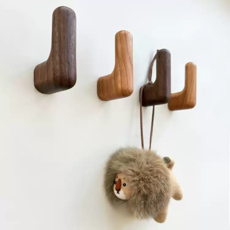 Wooden Hook Key Decorative Hol - Kitchen Gadgets Rack Storage 评论和价格