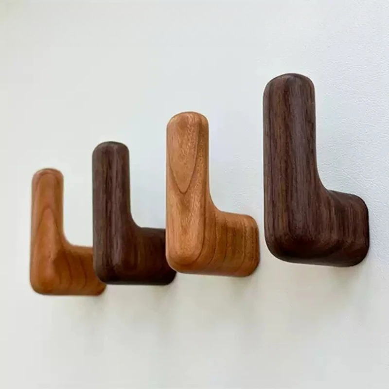 Wooden Hook Key Decorative Hol - Kitchen Gadgets Rack Storage 评论和价格