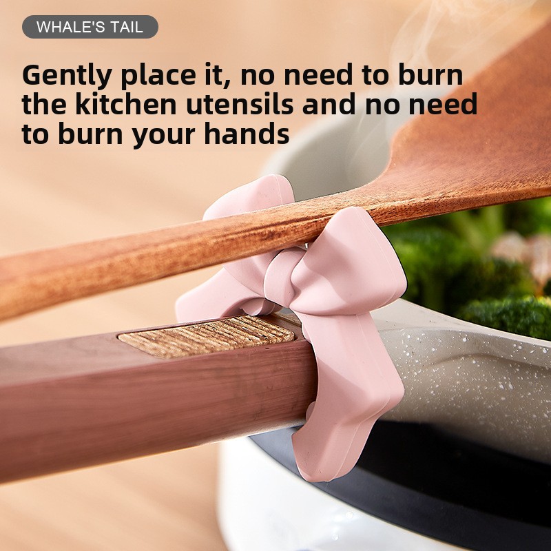 Bowknot Silicone Kitchen Utens - Kitchen Gadgets Rack Storage 评论和价格