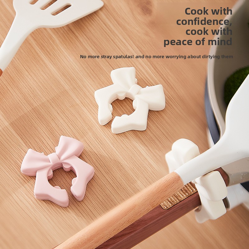Bowknot Silicone Kitchen Utens - Kitchen Gadgets Rack Storage 评论和价格