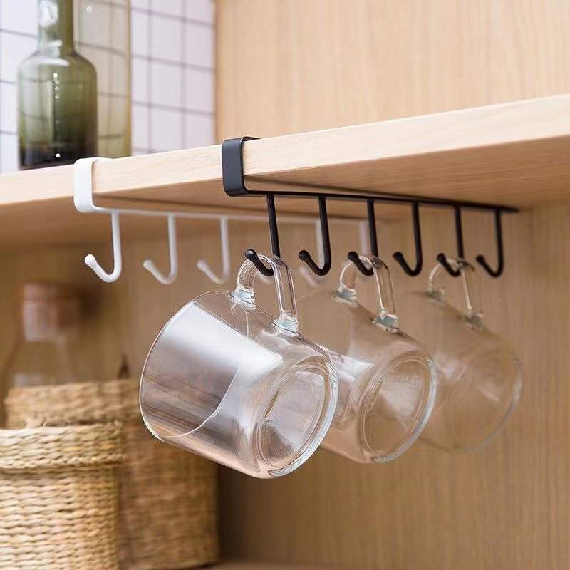 No Drill Under Cabinet Mug Hoo - Kitchen Gadgets Rack Storage 评论和价格