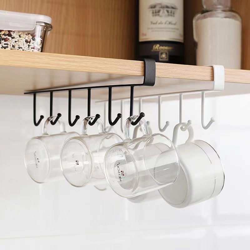 No Drill Under Cabinet Mug Hoo - Kitchen Gadgets Rack Storage 评论和价格