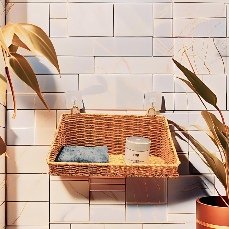 Woven Rattan Hanging Storage B - Kitchen Gadgets Rack Storage 评论和价格