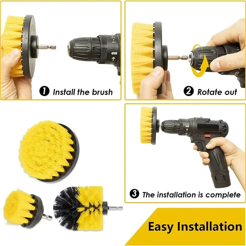 3 pcs/set drill brush set powe - Kitchen Gadgets Set 评论和价格