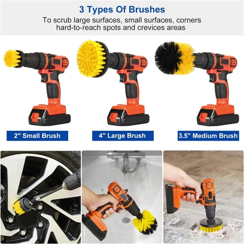 3 pcs/set drill brush set powe - Kitchen Gadgets Set 评论和价格