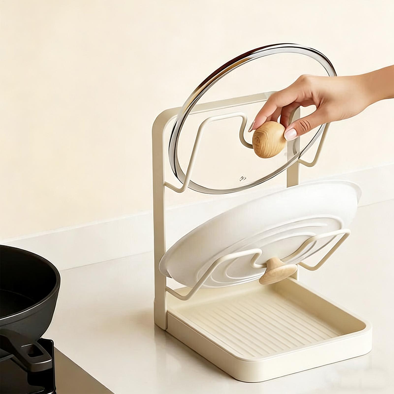 Pot Lid Organizer Anti-Slip Ki - Kitchen Gadgets Under 100 评论和价格