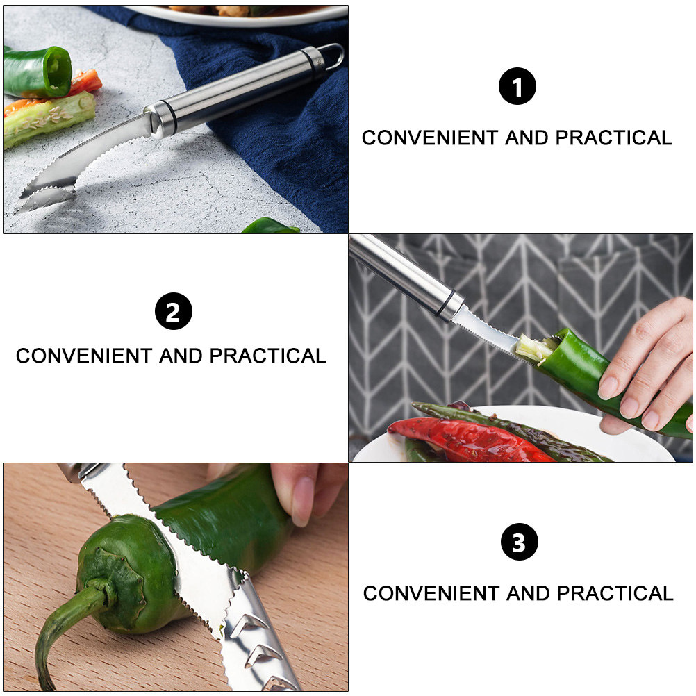 2Pcs Stainless Steel Chili Cor - Kitchen Gadgets And Tools 评论和价格