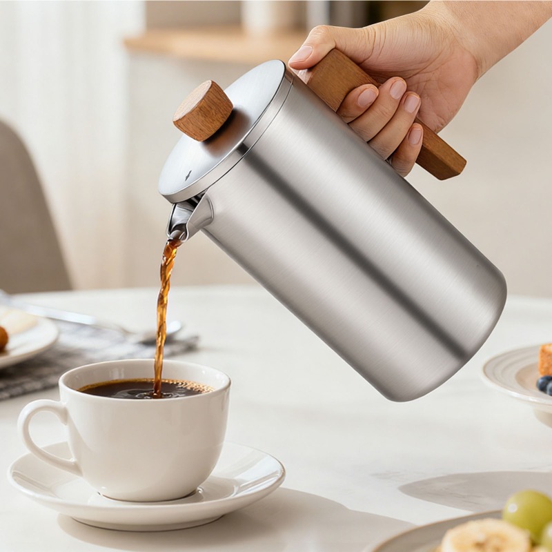 JUSTINLAU 1000ml Stainless Ste - French Press Coffee Maker 评论和价格