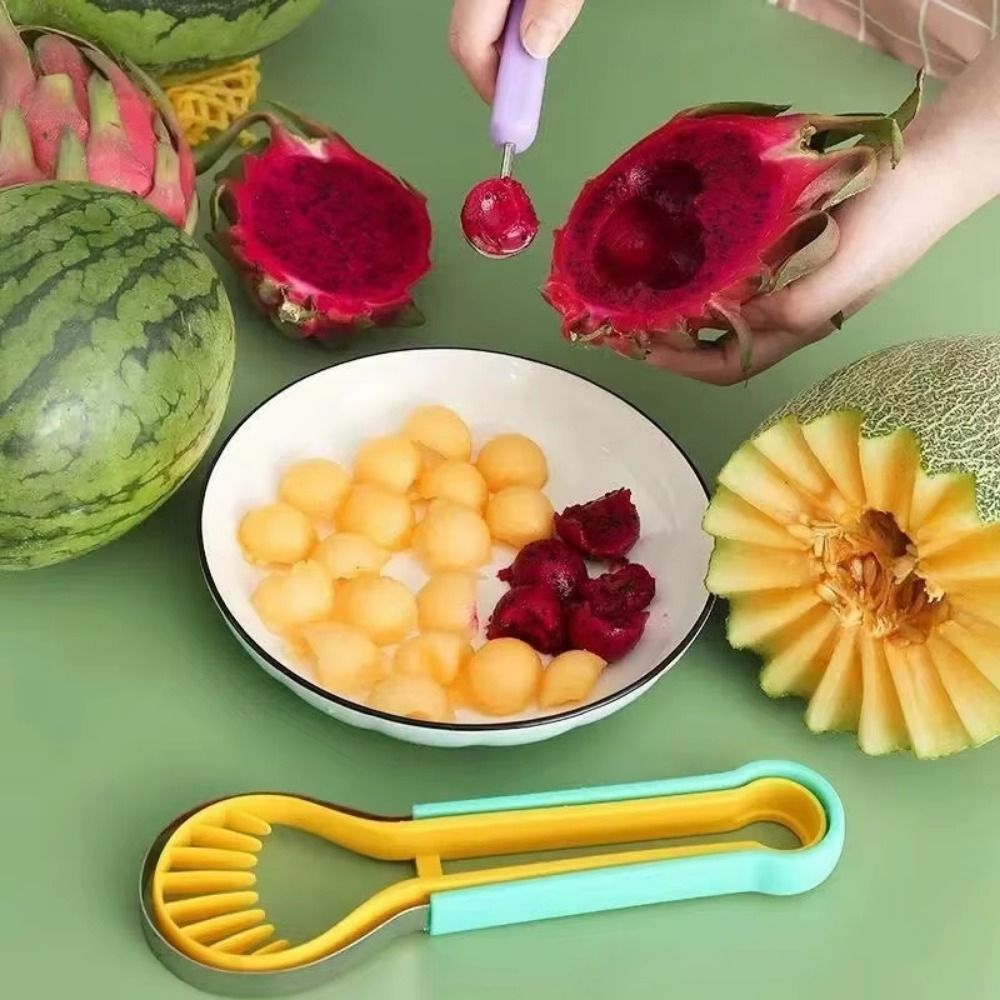 3 in 1 Melon Scoops Double-Hea - Watermelon Slicer Cutter 评论和价格