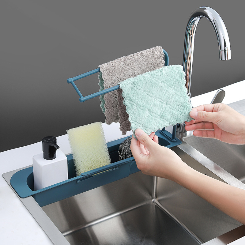 Telescopic Sink Shelf Kitchen  - Kitchen Gadgets Rack Storage 评论和价格