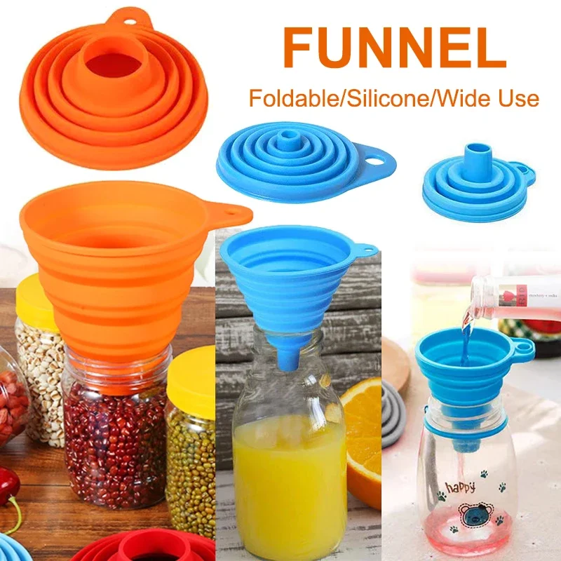 1/4PCS Silicone Collapsible Fu - Kitchen Gadgets For Small Kitchens 评论和价格