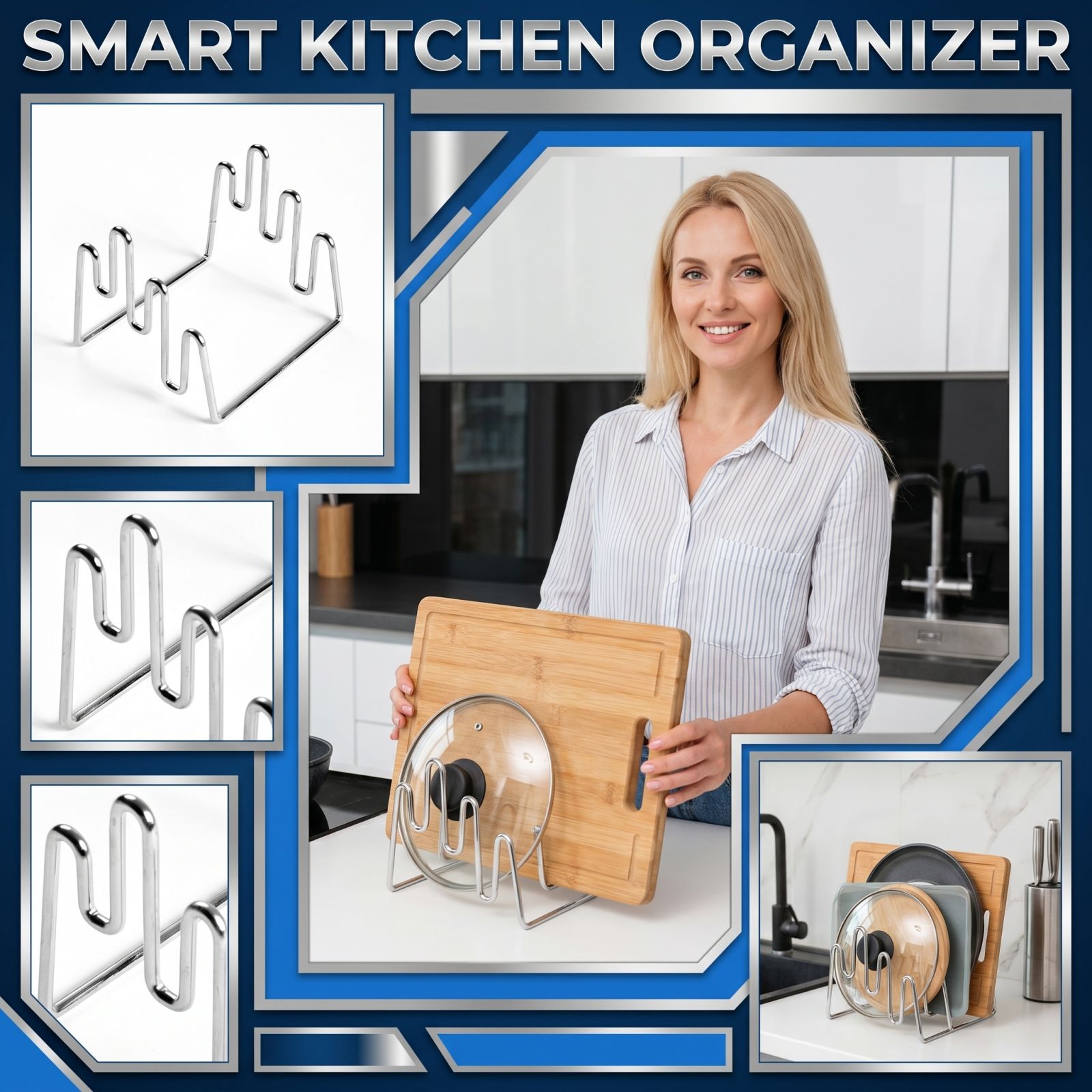 Cutting Board Holder Kitchen S - Kitchen Gadgets Rack Storage 评论和价格